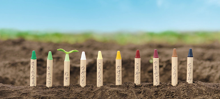 【国産のお米と野菜からできているクレヨン】農業の未来をリデザインするおやさいクレヨン「vegetabo」